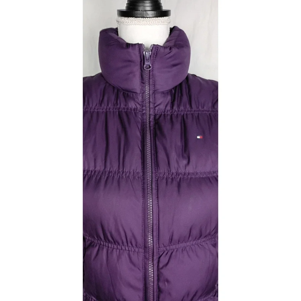 Tommy Hilfiger Women's Purple Bubble Puffer Vest‎ Size S/P Down/Feathers